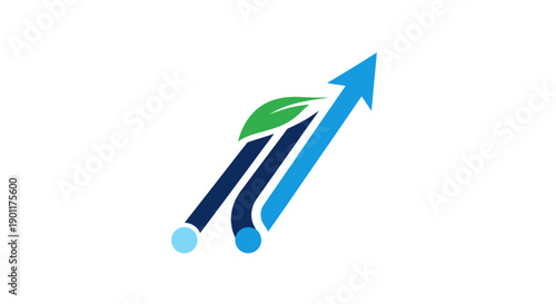 Increasing Graph Arrow Growth Chart.