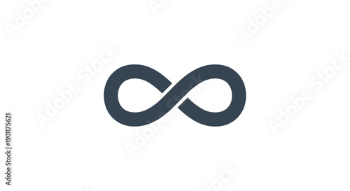 Infinity Symbol Dark Gray Logo Design.