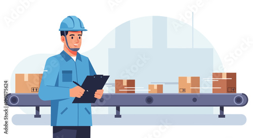 Logistics Worker Monitoring and Managing Package Sorting in Warehouse