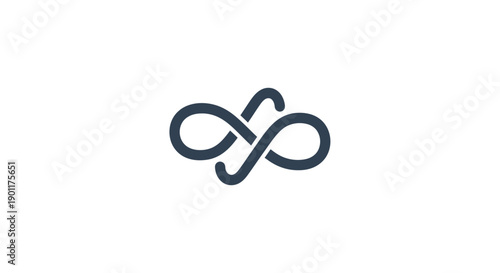 Infinity Symbol Dark Gray Simple Design.