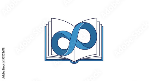Infinity Symbol on Open Book.