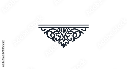 Intricate Ornate Decorative Border Design Element.