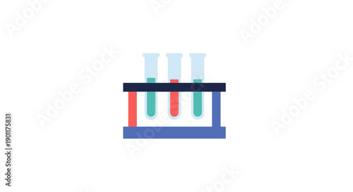 Laboratory test tubes in rack.