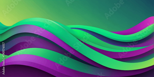 Abstract colorful background featuring fluid waves and artistic curves with a vibrant blend of blue pink and green patterns for a modern vector illustration style banner or wallpaper