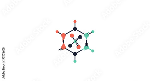 Molecular structure of chemical compound.