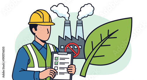 Pollution Control and Environmental Protection Illustration
