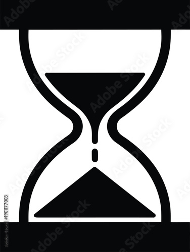 Sand Timer Symbol Representing Passing Time and Productivity