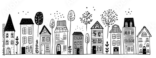 old estate city vector illustration 