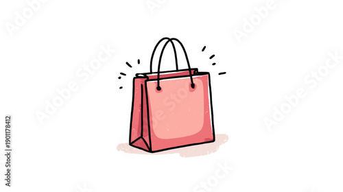 shopping bag isolated on white