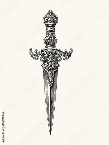 sword vector illustration isolated on white background 