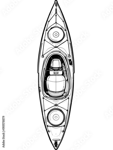 black and white canoe vector illlustration boat 