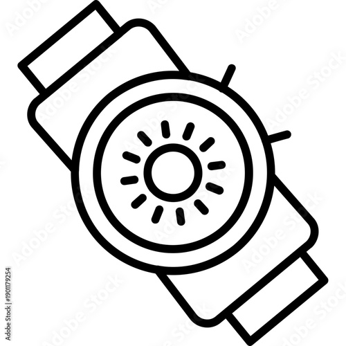 Wrist watch with wireless signal Icon