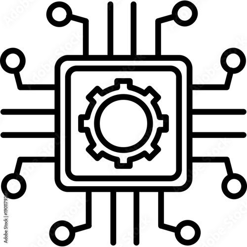 Gear with network connections Icon