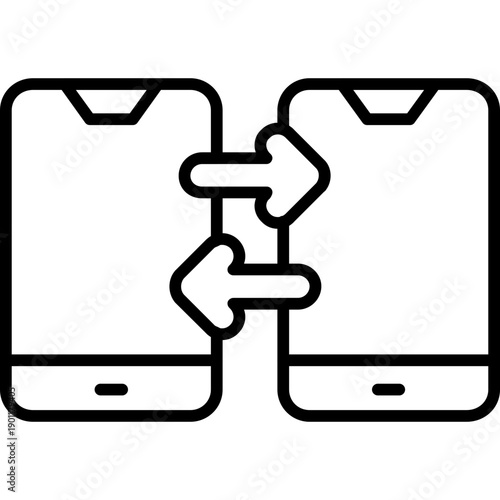 Data transfer between devices Icon