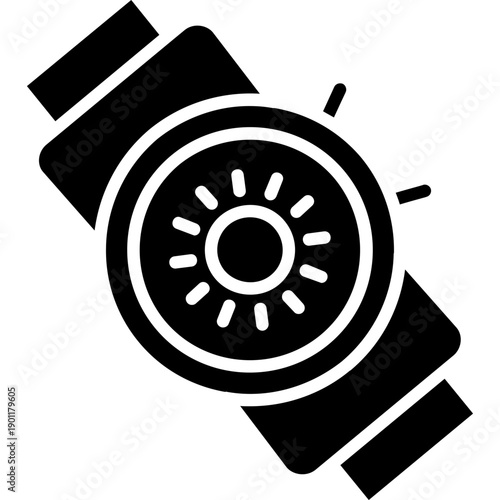 Wrist watch with wireless signal Icon