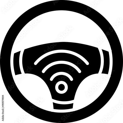 Steering wheel with signal Icon