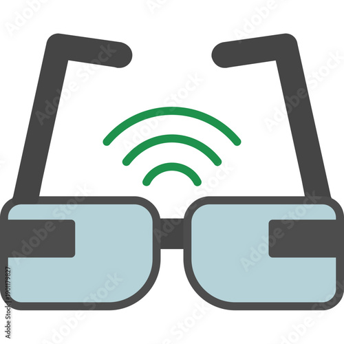 Glasses with wireless signal Icon
