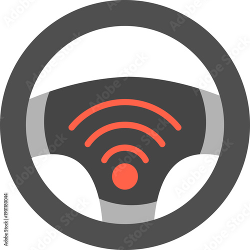 Steering wheel with signal Icon