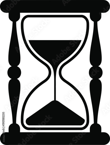 Time Passing Sand Clock Icon for Deadline and Productivity