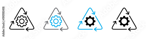 Recovery and System Restoration Icon set. Vector Illustration