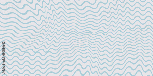 Seamless Wave Pattern, Hand drawn water sea vector background. Wavy beach print, curly grunge paint lines,