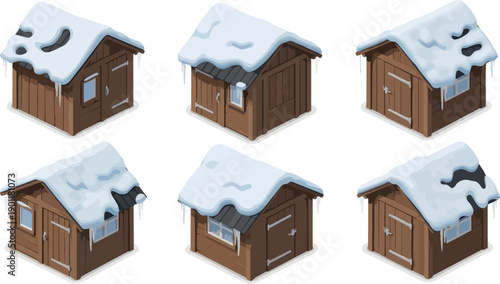 winter hut scene