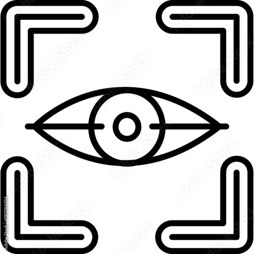 Eye within scanning frame Icon