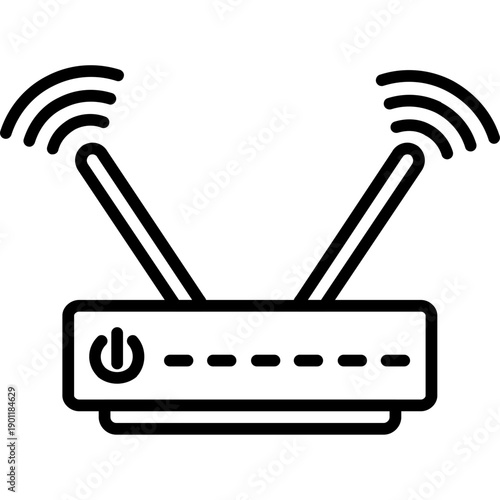 Router with wireless antennas Icon