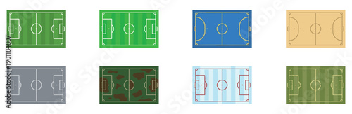 Soccer, football field icon. Vector Illustration. EPS 10