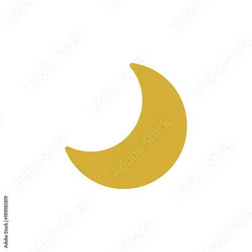 Islamic crescent moon icon for Ramadan