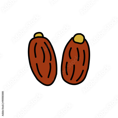 Dates Fruit Icon for Iftar Ramadan