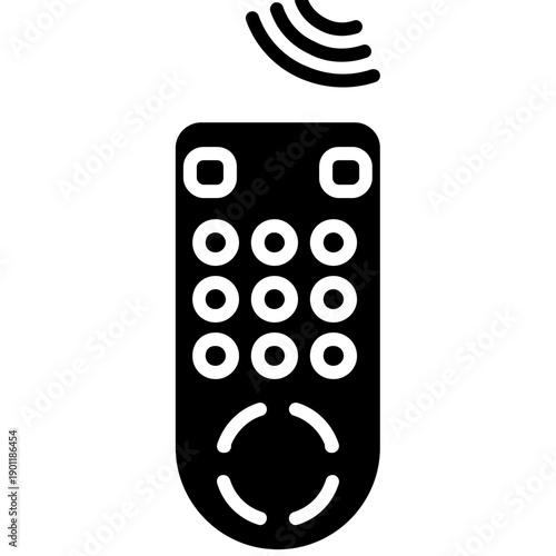 Remote control with signal waves Icon