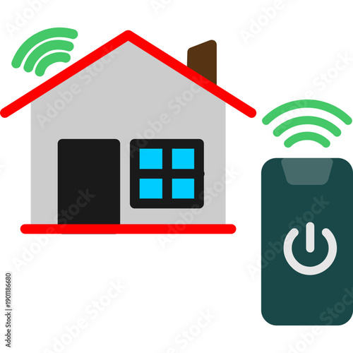House and remote control Icon