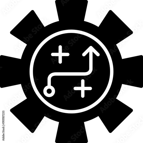 Gear with directional arrows Icon