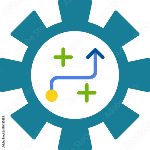Gear with directional arrows Icon