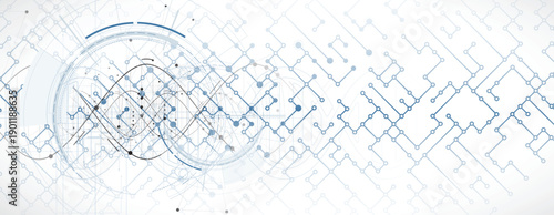 Scientific or medica background, DNA strands, connected neural web