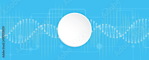 Scientific or medica background, DNA strands, connected neural web