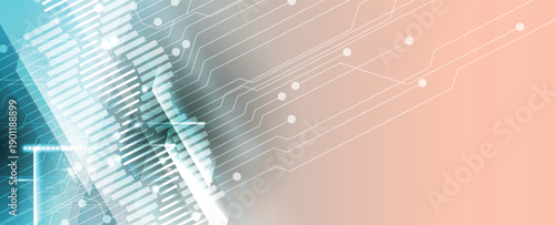 Scientific or medica background, DNA strands, connected neural web