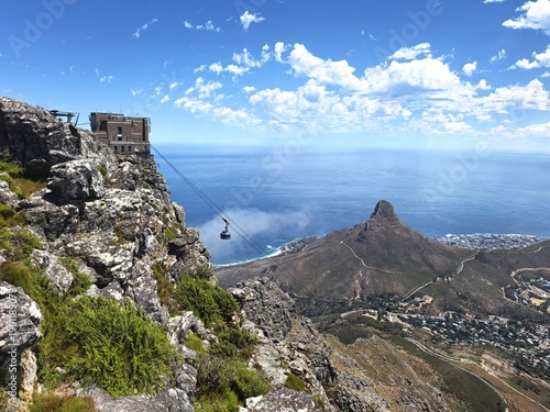 The Table Mountain Cable Car in Cape Town, South Africa. 