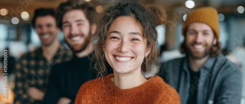 Young professionals from a variety of backgrounds in a workplace