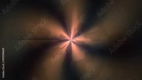 A captivating swirl of warm colors emanating from a central point in a dark space