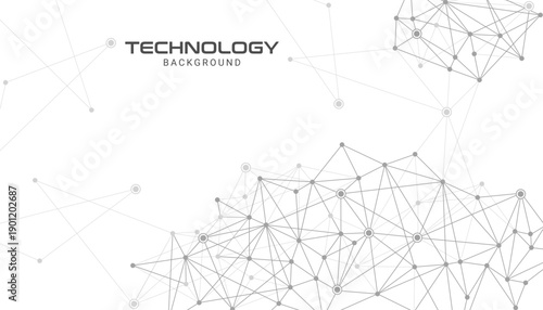 Dynamic abstract network mesh background with colorful connected nodes and geometric lines representing digital communication, big data connections, and futuristic technology structure design.