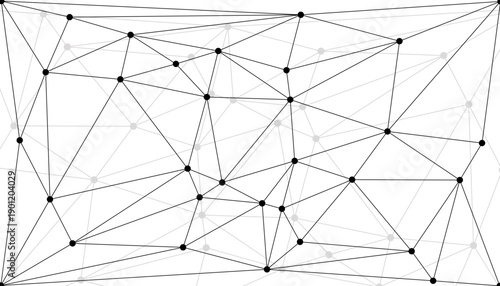 Dynamic abstract network mesh background with colorful connected nodes and geometric lines representing digital communication, big data connections, and futuristic technology structure design.