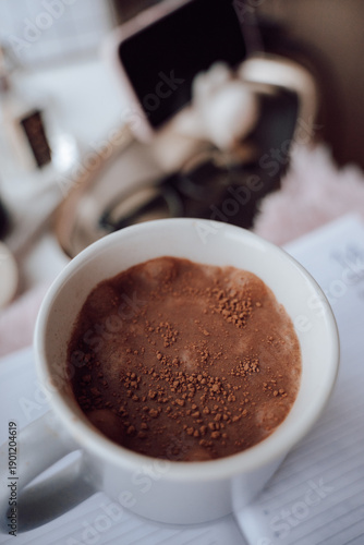 cup of coffee with chocolate