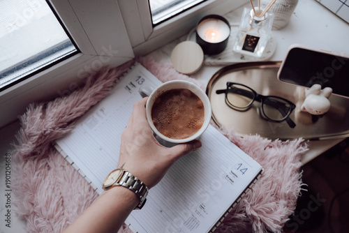 old book with glasses