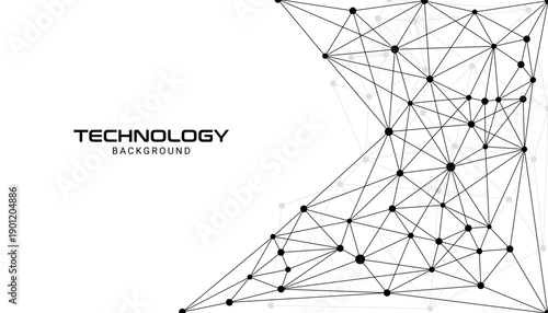 Dynamic abstract network mesh background with colorful connected nodes and geometric lines representing digital communication, big data connections, and futuristic technology structure design.