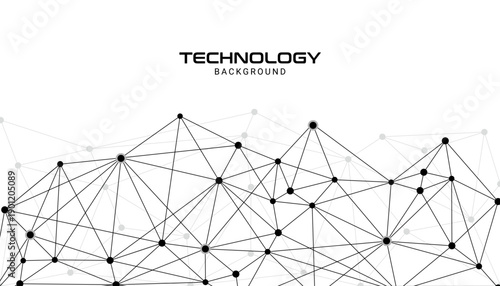 Dynamic abstract network mesh background with colorful connected nodes and geometric lines representing digital communication, big data connections, and futuristic technology structure design.