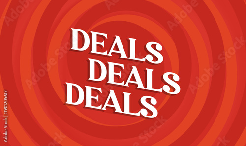 abstract vector design with bold DEALS DEALS DEALS