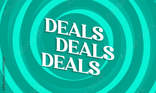 abstract vector design with bold DEALS DEALS DEALS