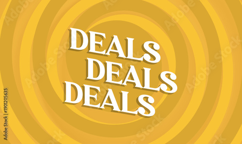 abstract vector design with bold DEALS DEALS DEALS